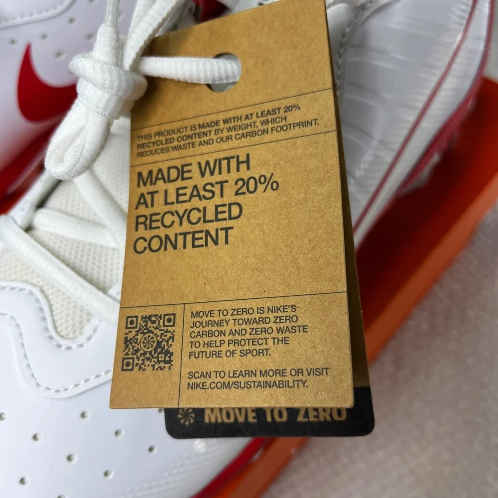 Nike Alpha Huarache Kystn Baseball Cleats White/University Red DJ6524-104 Men's
